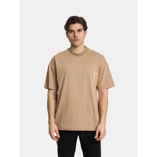 Ανδρικό oversized κοντομάνικο PACO&CO 2431079 CAMEL