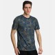 Ανδρικό T-shirt με allover τύπωμα PACO&CO 2431063 KHAKI