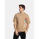 Ανδρικό Oversized T-shirt PACO&CO 2431076 CAMEL-Cotton