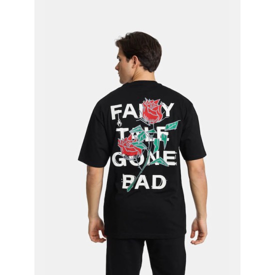 Ανδρικό Oversized T-shirt PACO&CO 2431076 BLACK-Cotton