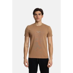 Ανδρικό T-shirt PACO&CO 2431002 CAMEL Slim Fit