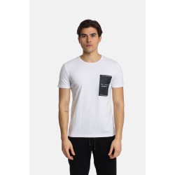 Ανδρικό T-shirt PACO&CO 2431007 WHITE Slim Fit - Cotton