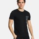 Ανδρικό T-shirt PACO&CO 2431007 BLACK Slim Fit - Cotton
