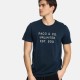 Ανδρικό T-shirt PACO&CO 2431033 NAVY Κανονική γραμμή