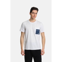 Ανδρικό T-shirt PACO&CO 2431042 WHITE Κανονική γραμμή- Cotton