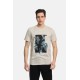 Ανδρικό T-shirt PACO&CO 2431047 BEIGE Κανονική γραμμή- Cotton