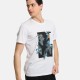 Ανδρικό T-shirt PACO&CO 2431047 WHITE Κανονική γραμμή- Cotton