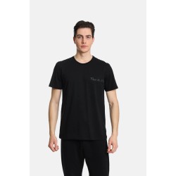 Ανδρικό T-shirt PACO&CO 2431061 BLACK Oversized - Cotton