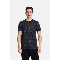 Ανδρικό T-shirt με allover τύπωμα PACO&CO 2431063 BLACK