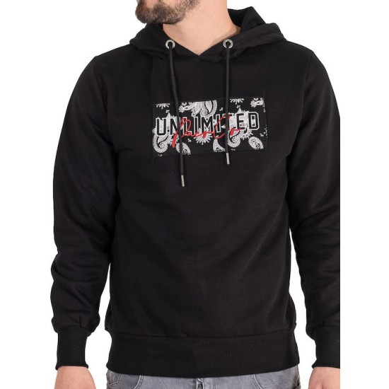 PACO&CO 2288874 BLACK Φούτερ με κουκούλα