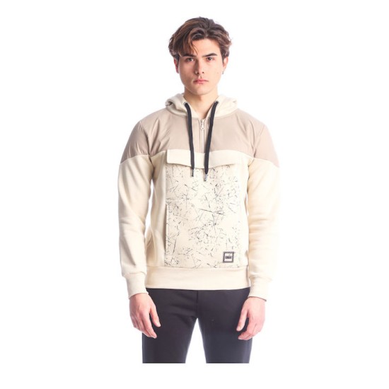 PACO&CO 2288882 BEIGE Ανδρικό φούτερ με κουκούλα 