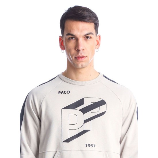 PACO&CO 2288850 BEIGE Ανδρικό φούτερ με σχέδιο