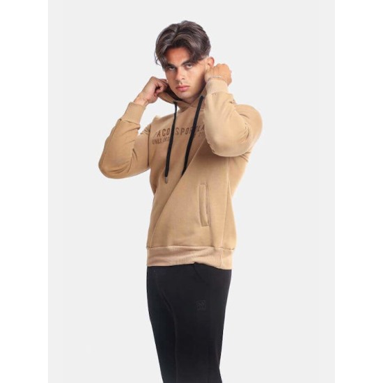 PACO&CO 2381074 CAMEL Ανδρικό φούτερ με κουκούλα