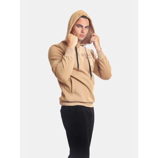 PACO&CO 2381074 CAMEL Ανδρικό φούτερ με κουκούλα