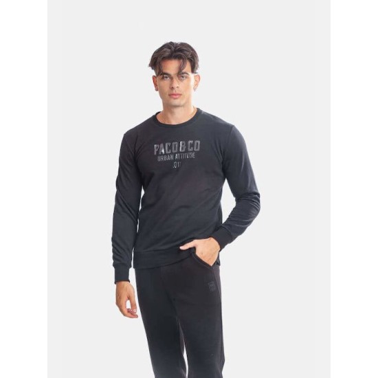 PACO&CO 2381041 BLACK Baby Φούτερ Λαιμόκοψη