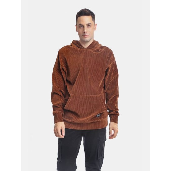 PACO&CO 2381087 CAMEL Κοτλέ φούτερ με κουκούλα