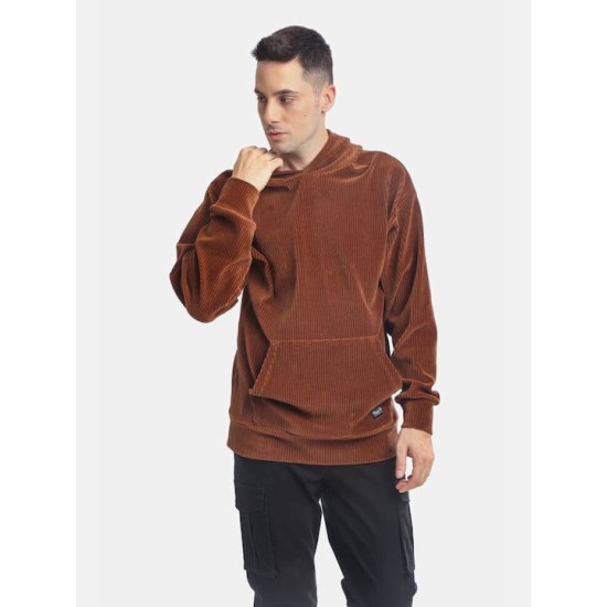 PACO&CO 2381087 CAMEL Κοτλέ φούτερ με κουκούλα