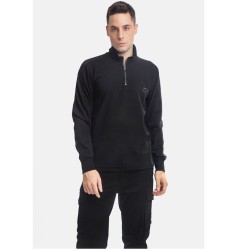 PACO&CO 2381086 BLACK Φούτερ με μισό φερμουάρ