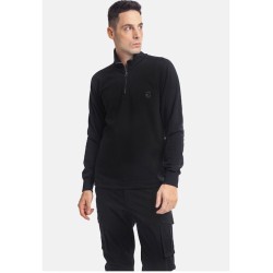 PACO&CO 2381086 BLACK Φούτερ με μισό φερμουάρ