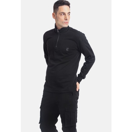PACO&CO 2381086 BLACK Φούτερ με μισό φερμουάρ