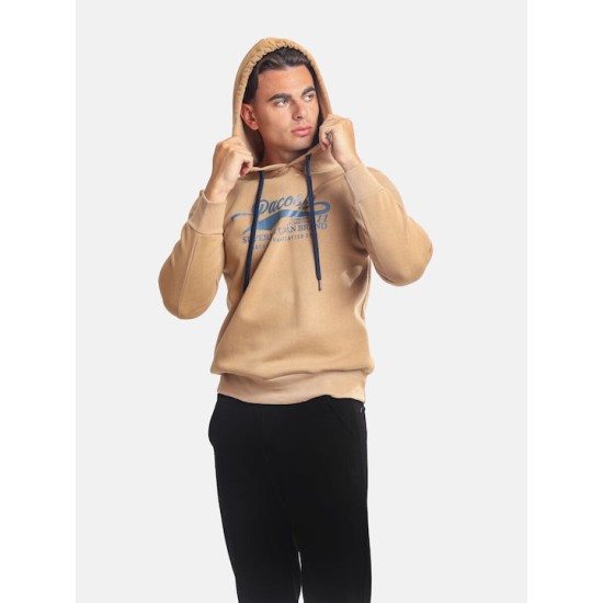Ανδρικό φούτερ με κουκούλα PACO&CO CAMEL 2381071