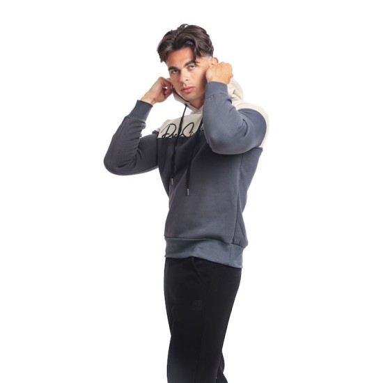 Ανδρικό φούτερ με κουκούλα GREY PACO&CO 2381077