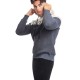 Ανδρικό φούτερ με κουκούλα GREY PACO&CO 2381077