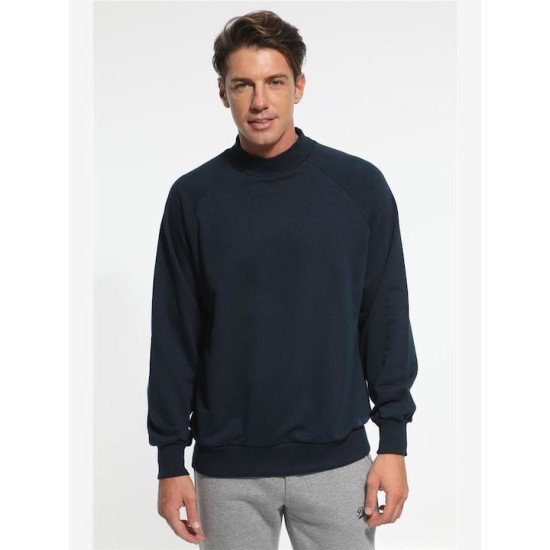 PACO&CO 2381044 NAVY Φούτερ Μπλούζα με Λουπέτο