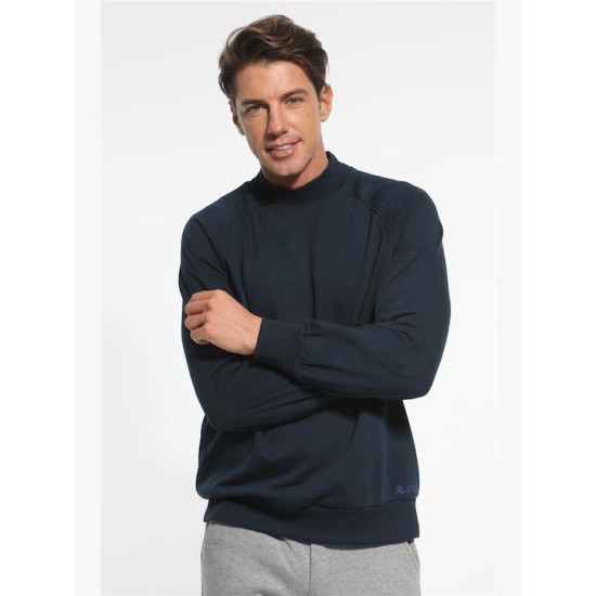 PACO&CO 2381044 NAVY Φούτερ Μπλούζα με Λουπέτο