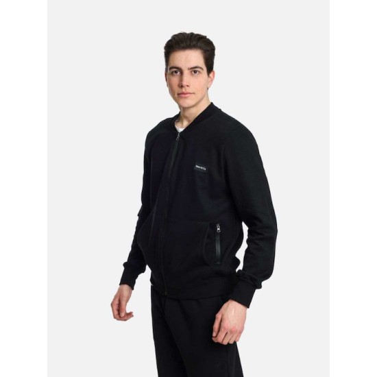 Ανδρική Ζακέτα πικέ PACO&CO 2431102 BLACK