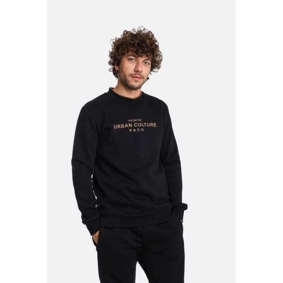PACO&CO 2481054 BLACK Φούτερ με τύπωμα 