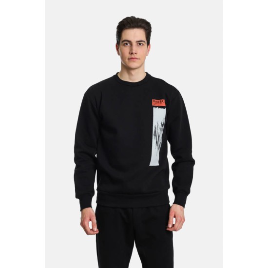 PACO&CO 2481058 BLACK Φούτερ με πίσω τύπωμα