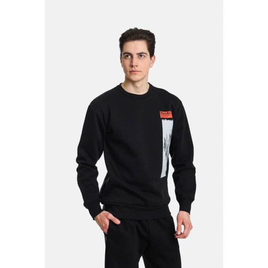 PACO&CO 2481058 BLACK Φούτερ με πίσω τύπωμα