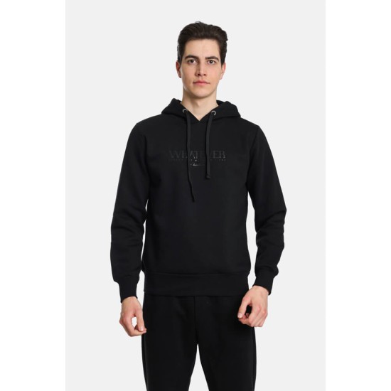 Ανδρικό φούτερ με κουκούλα PACO&CO 2481072 BLACK