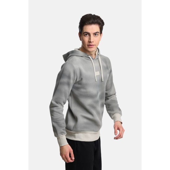 Ανδρικό φούτερ με κουκούλα PACO&CO 2481077 BEIGE