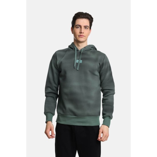 Ανδρικό φούτερ με κουκούλα PACO&CO 2481077 GREEN