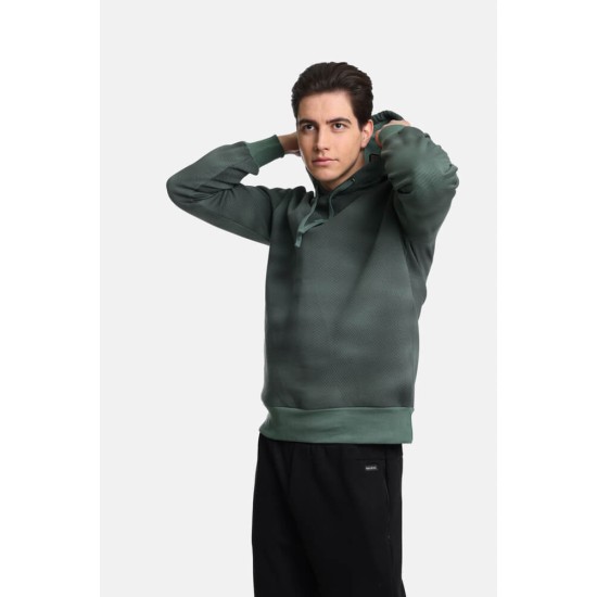 Ανδρικό φούτερ με κουκούλα PACO&CO 2481077 GREEN