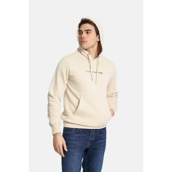 Ανδρικό φούτερ με κουκούλα PACO&CO 2481081 BEIGE