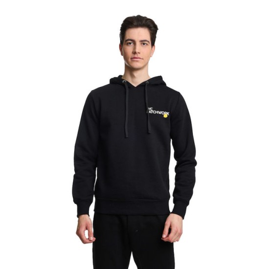 Ανδρικό φούτερ με κουκούλα PACO&CO 2481078 BLACK 