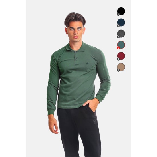 PACO&CO 2481834 MINT Ανδρικό μακρυμάνικο Polo