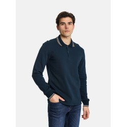 PACO&CO 2481090 NAVY Ανδρικό μακρυμάνικο Polo