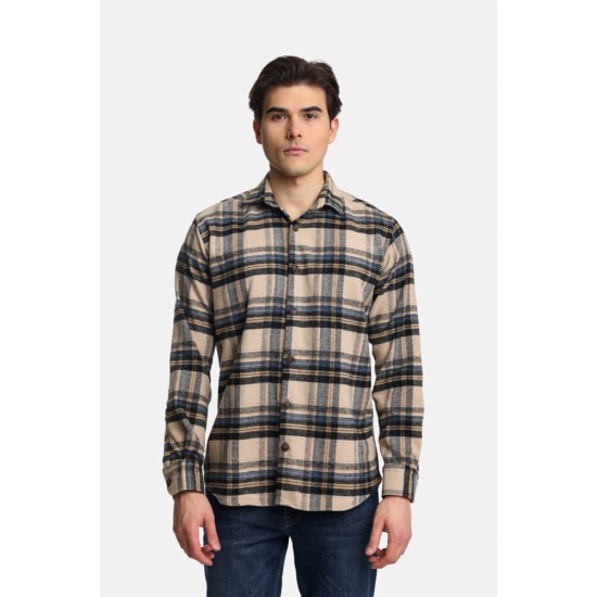 PACO&CO 2498502 Πουκάμισο καρό Overshirt BEIGE