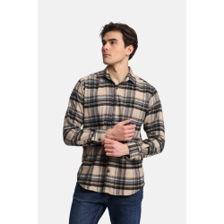 PACO&CO 2498502 Πουκάμισο καρό Overshirt BEIGE