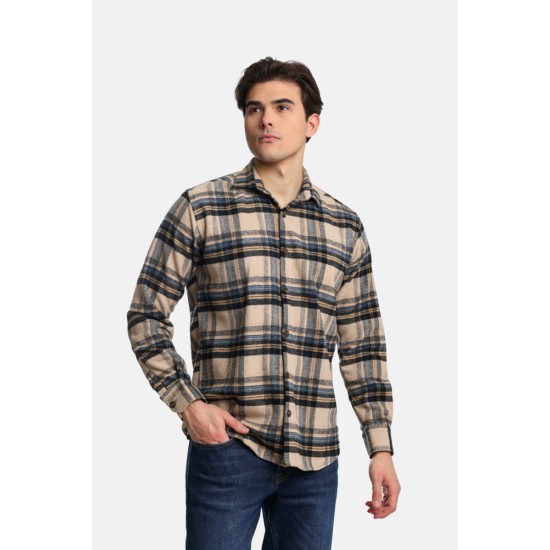 PACO&CO 2498502 Πουκάμισο καρό Overshirt BEIGE