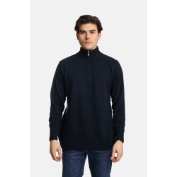 PACO&CO 2498009 NAVY Ανδρικό πουλόβερ με φερμουάρ 