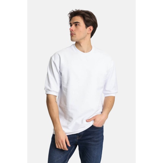 Ανδρικό oversized κοντομάνικο PACO&CO 2481032 WHITE