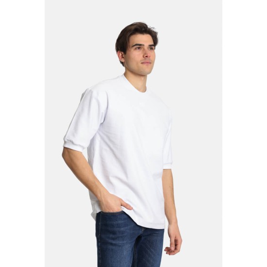 Ανδρικό oversized κοντομάνικο PACO&CO 2481032 WHITE