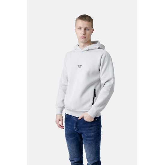 Ανδρικό φούτερ με κουκούλα PACO&CO 2581083 GREY