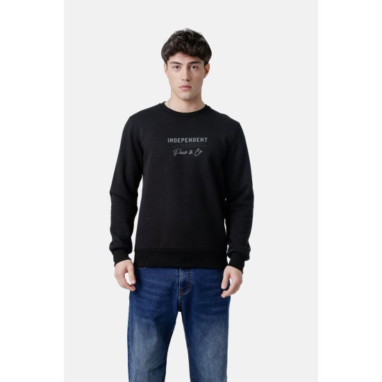 PACO&CO 2581053 BLACK Φούτερ με διακριτικό τύπωμα