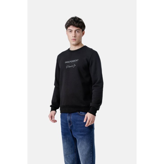 PACO&CO 2581053 BLACK Φούτερ με διακριτικό τύπωμα